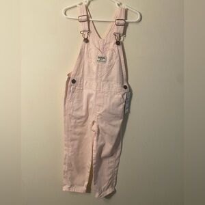 Pink Oshkosh jean overalls size 3t